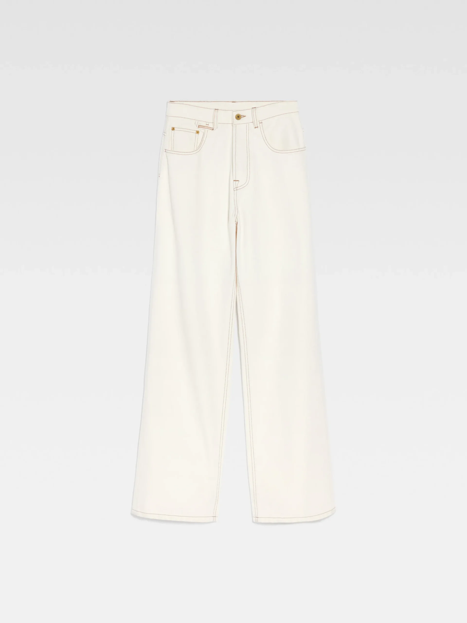 Best Jacquemus De de-Nîmes wijde denim broek Off-white/Tabac