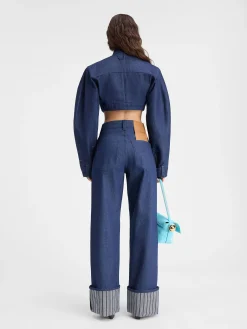 Hot Jacquemus De de-N&icirc;mes wijde denim broek