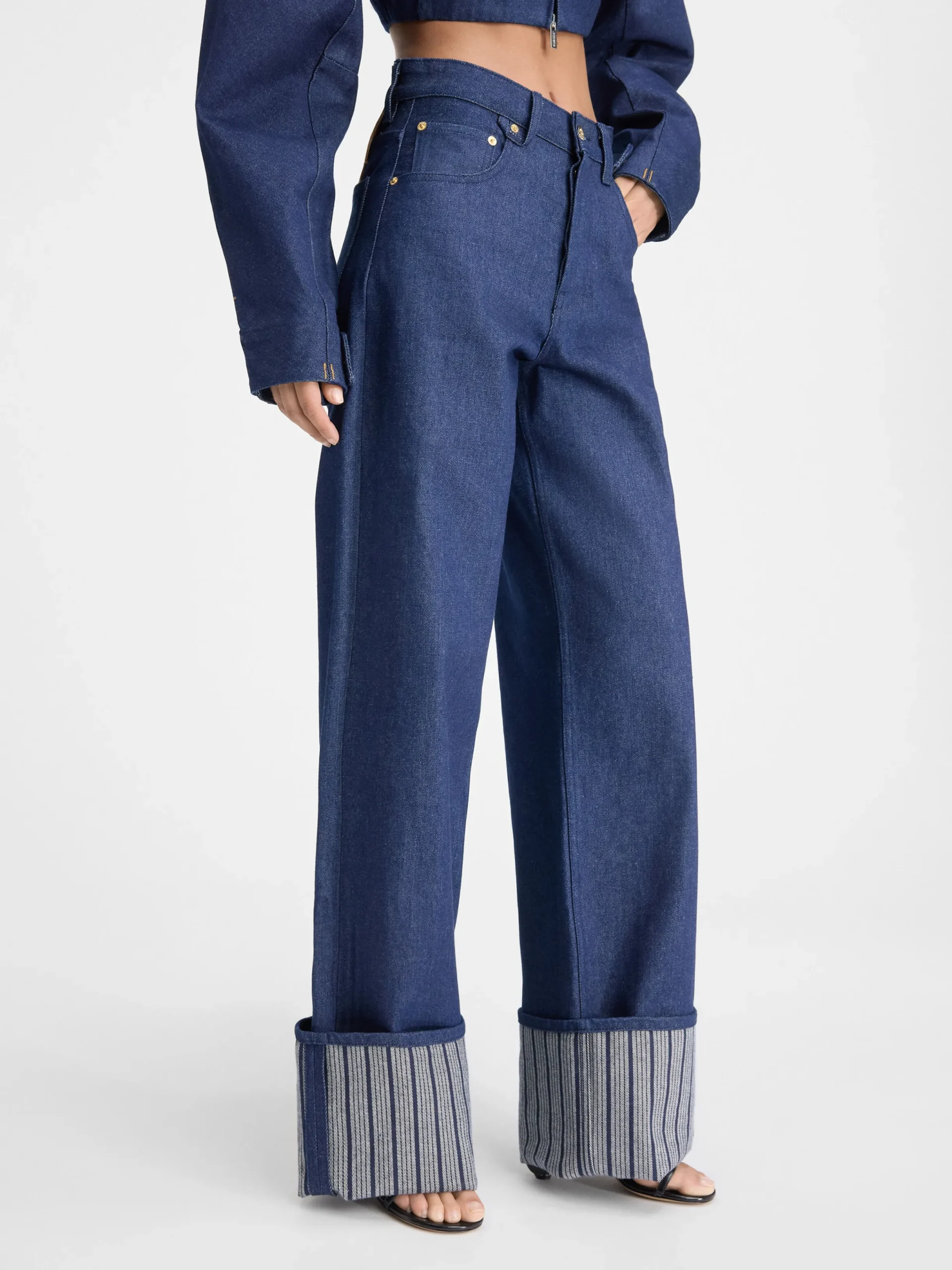 Hot Jacquemus De de-Nîmes wijde denim broek