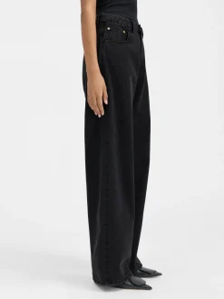 Clearance Jacquemus De de-Nîmes wijde denim broek Black