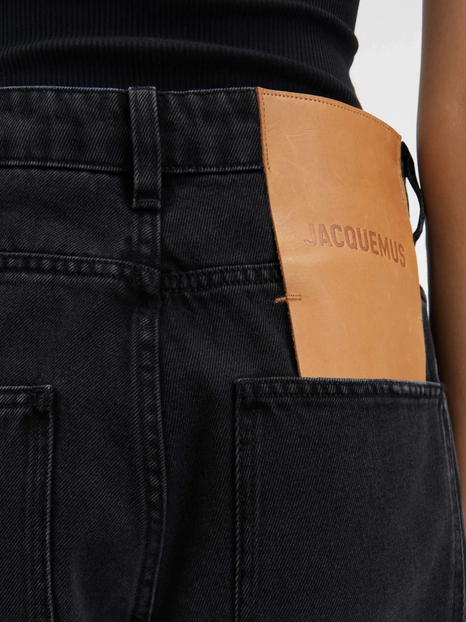 Clearance Jacquemus De de-Nîmes wijde denim broek Black