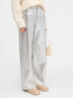 Discount Jacquemus De de-N&icirc;mes wijde spijkerbroek Silver