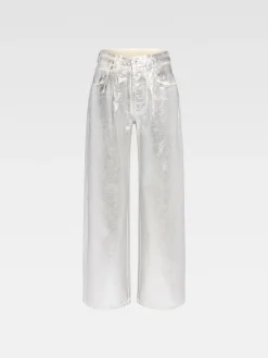 Discount Jacquemus De de-N&icirc;mes wijde spijkerbroek Silver