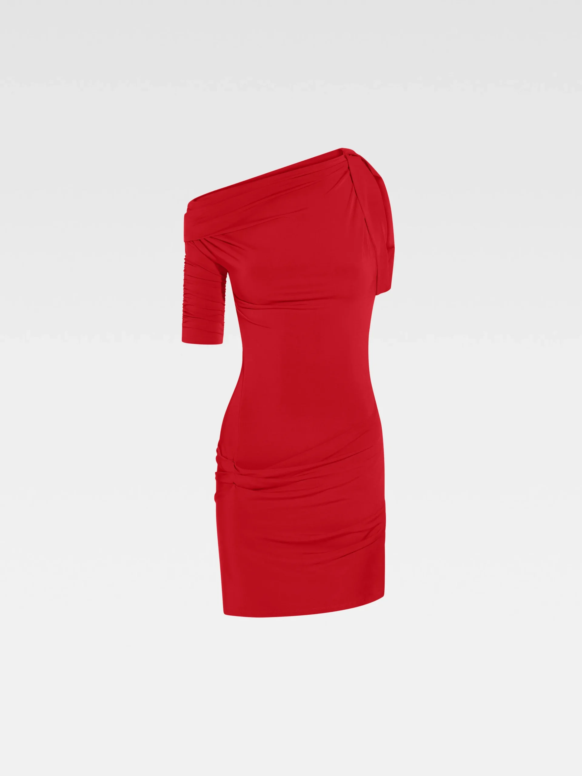 Hot Jacquemus De Drapeado mini jurk DarkRed