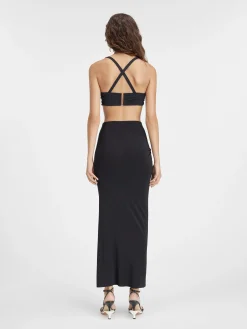 Fashion Jacquemus De Drapeado rok Black