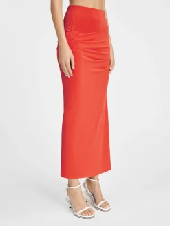 Discount Jacquemus De Drapeado rok Orange