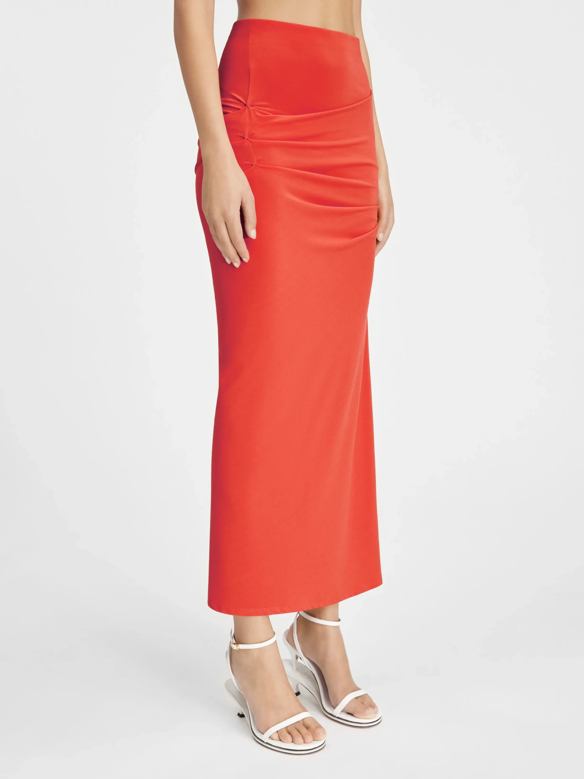 Discount Jacquemus De Drapeado rok Orange