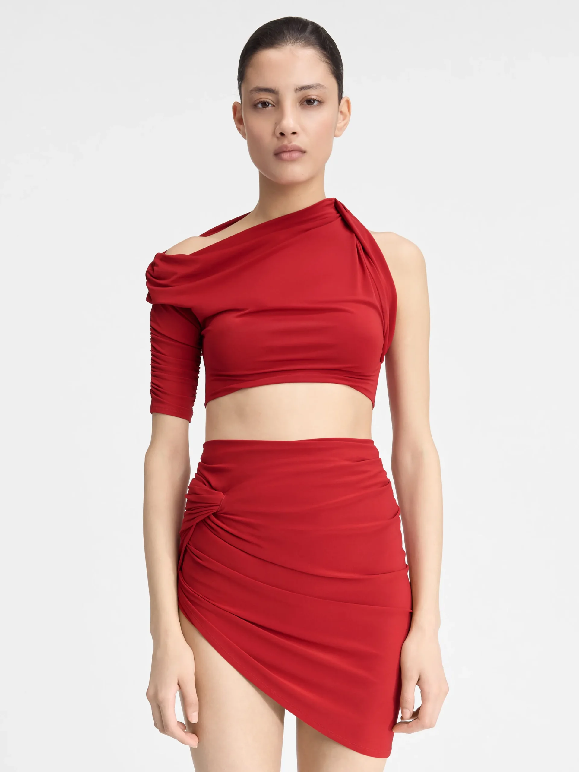 Best Jacquemus De Drapeado top DarkRed