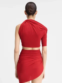 Best Jacquemus De Drapeado top DarkRed