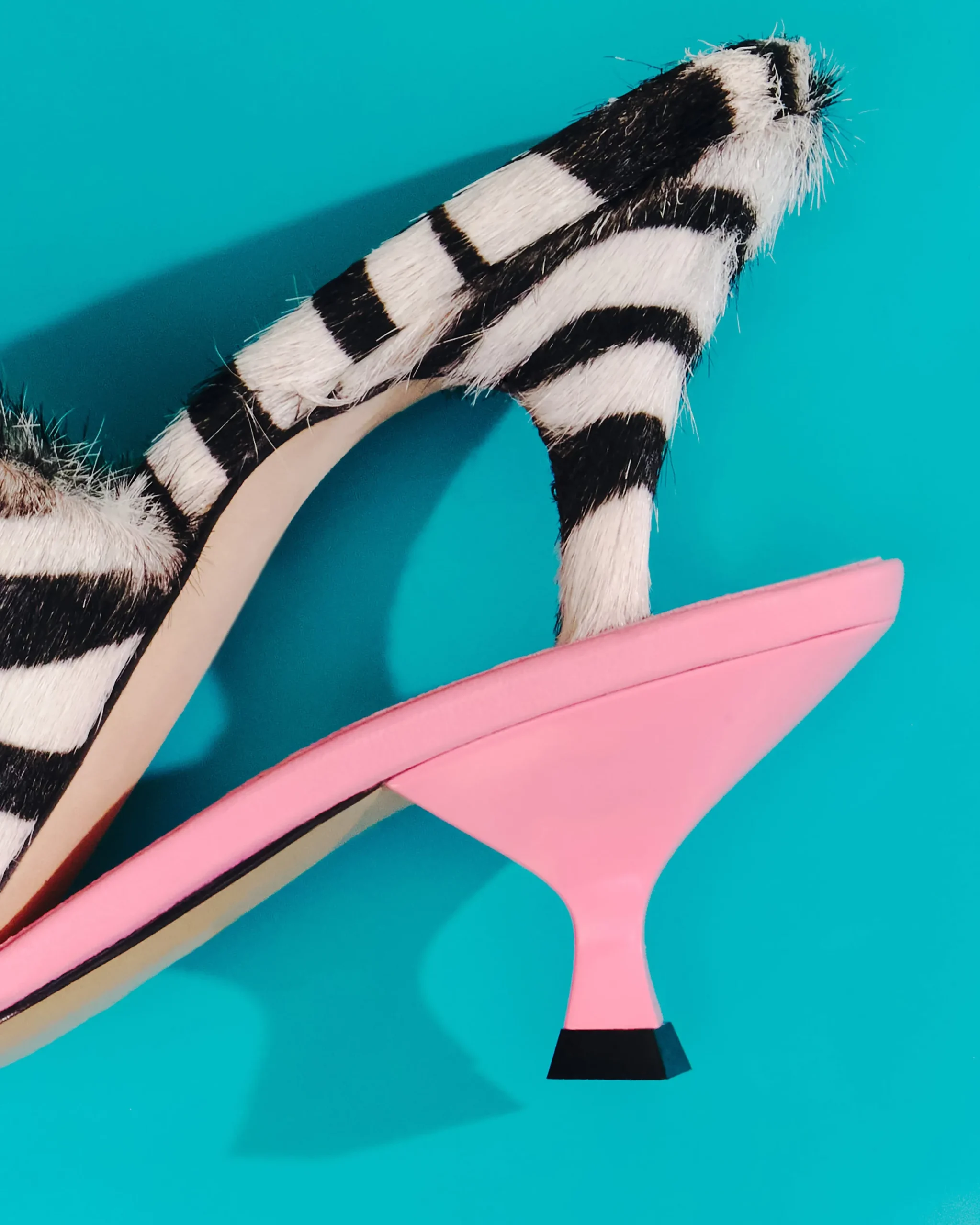 Online Jacquemus De dubbele muiltjes Black&WhiteZebra