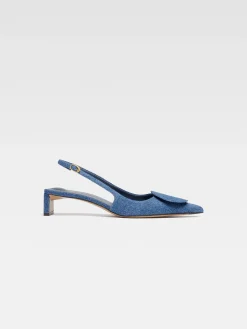 Discount Jacquemus De Duelo lage slingbacks Blue