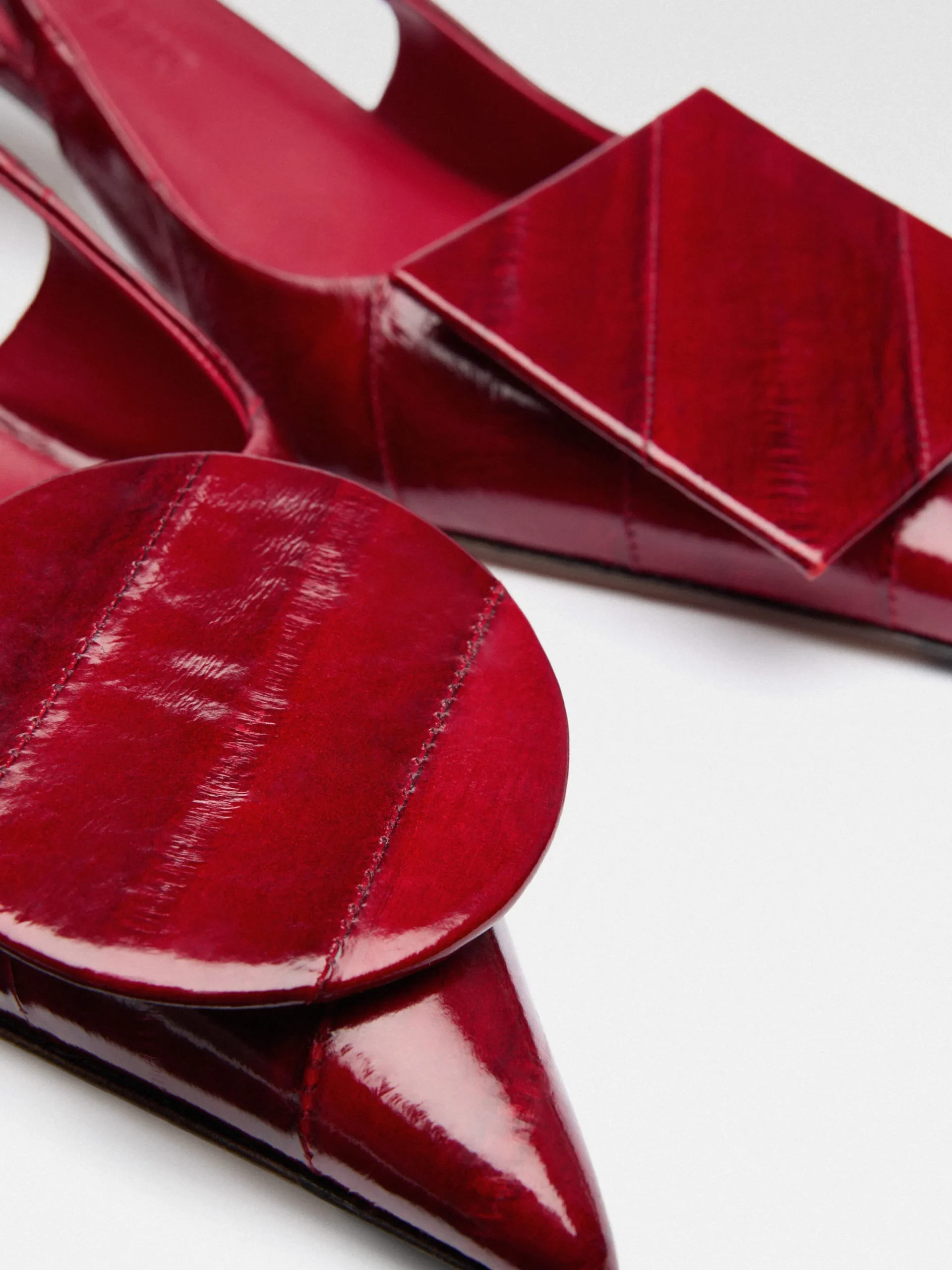Outlet Jacquemus De Duelo lage slingbacks DarkRed