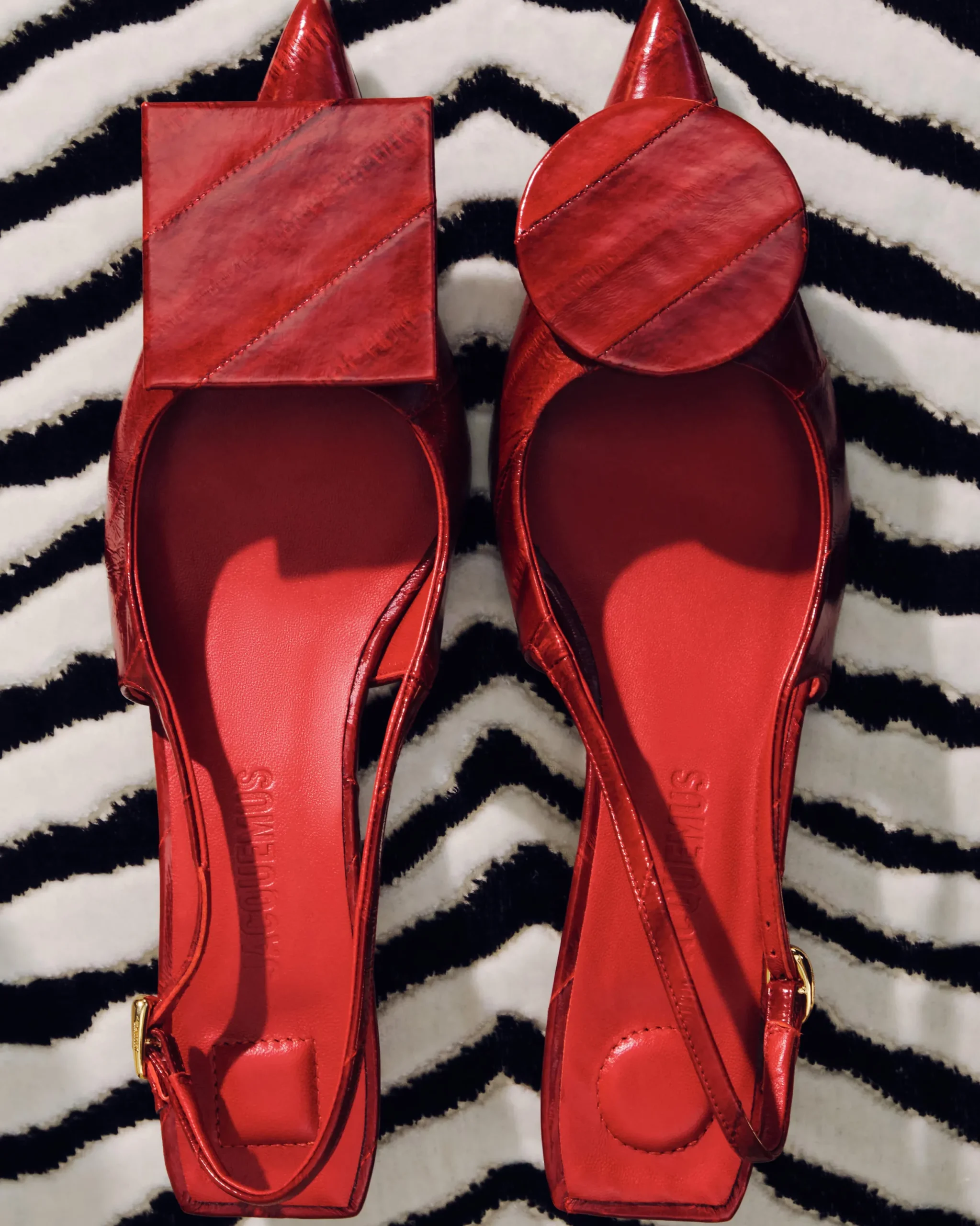 Outlet Jacquemus De Duelo lage slingbacks DarkRed