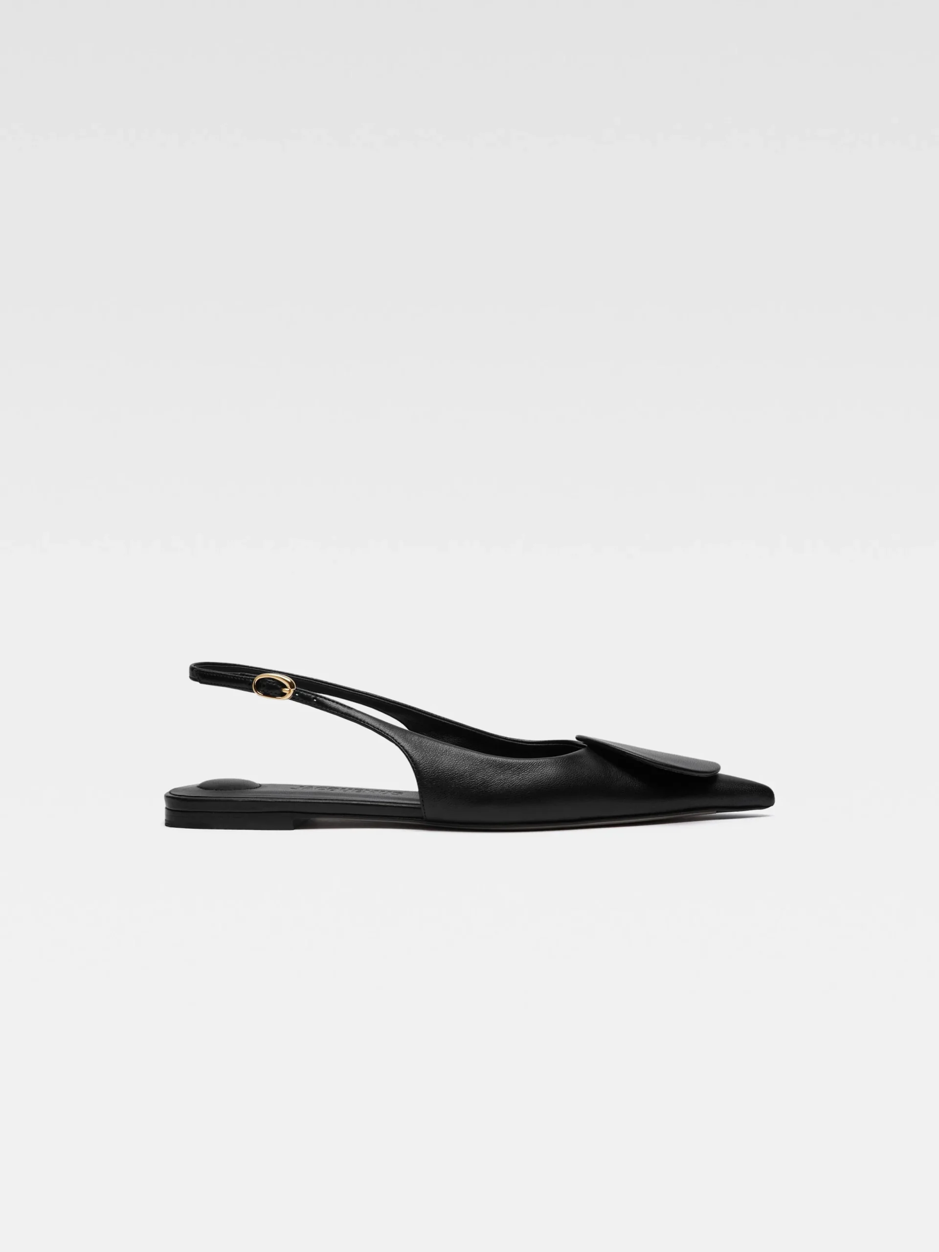 Outlet Jacquemus De Duelo platte slingbacks Black