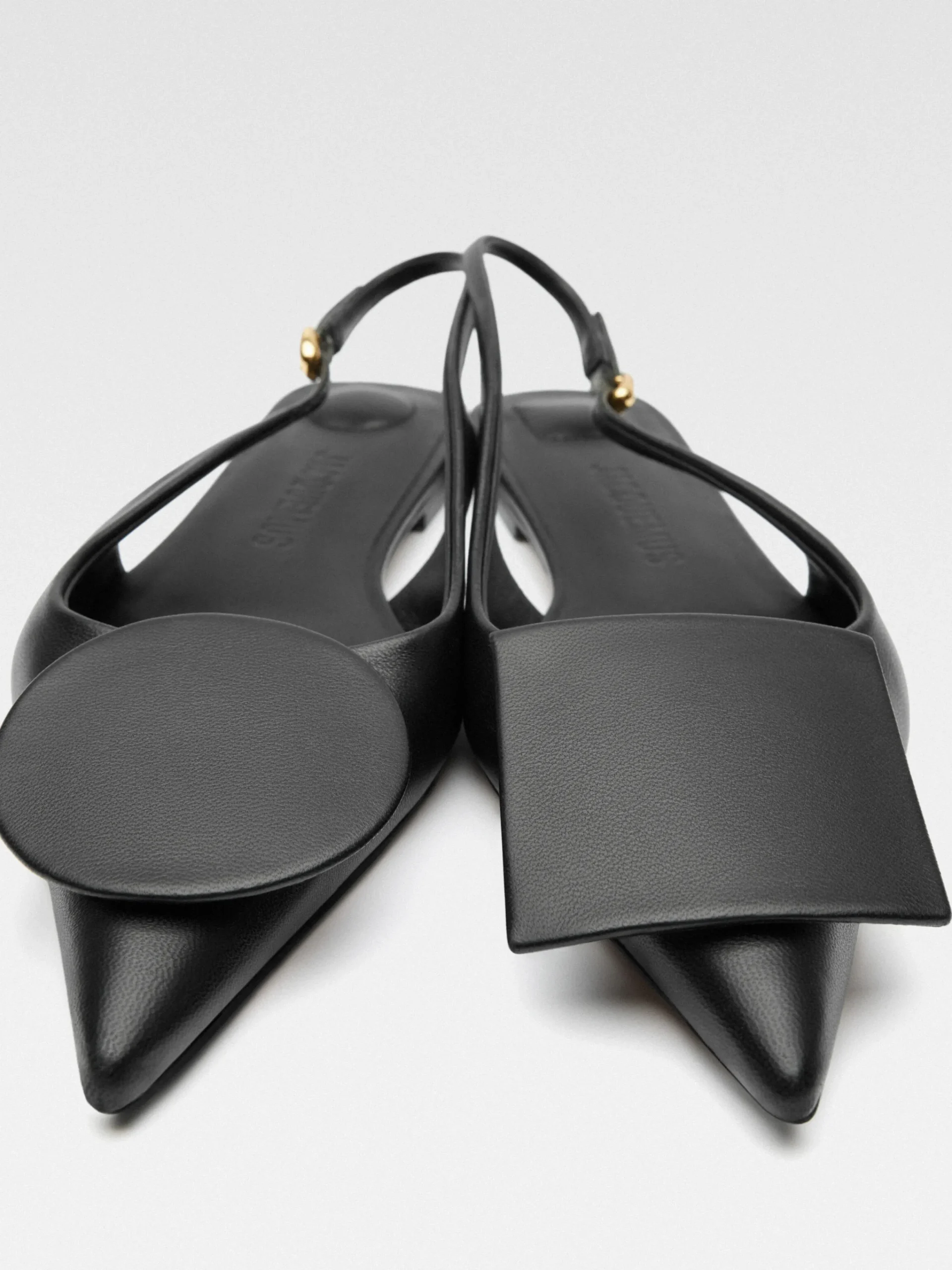 Outlet Jacquemus De Duelo platte slingbacks Black