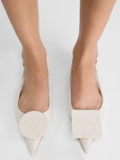 Online Jacquemus De Duelo platte slingbacks LightGreige