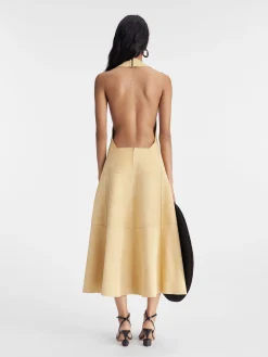 Online Jacquemus De Favola jurk Beige