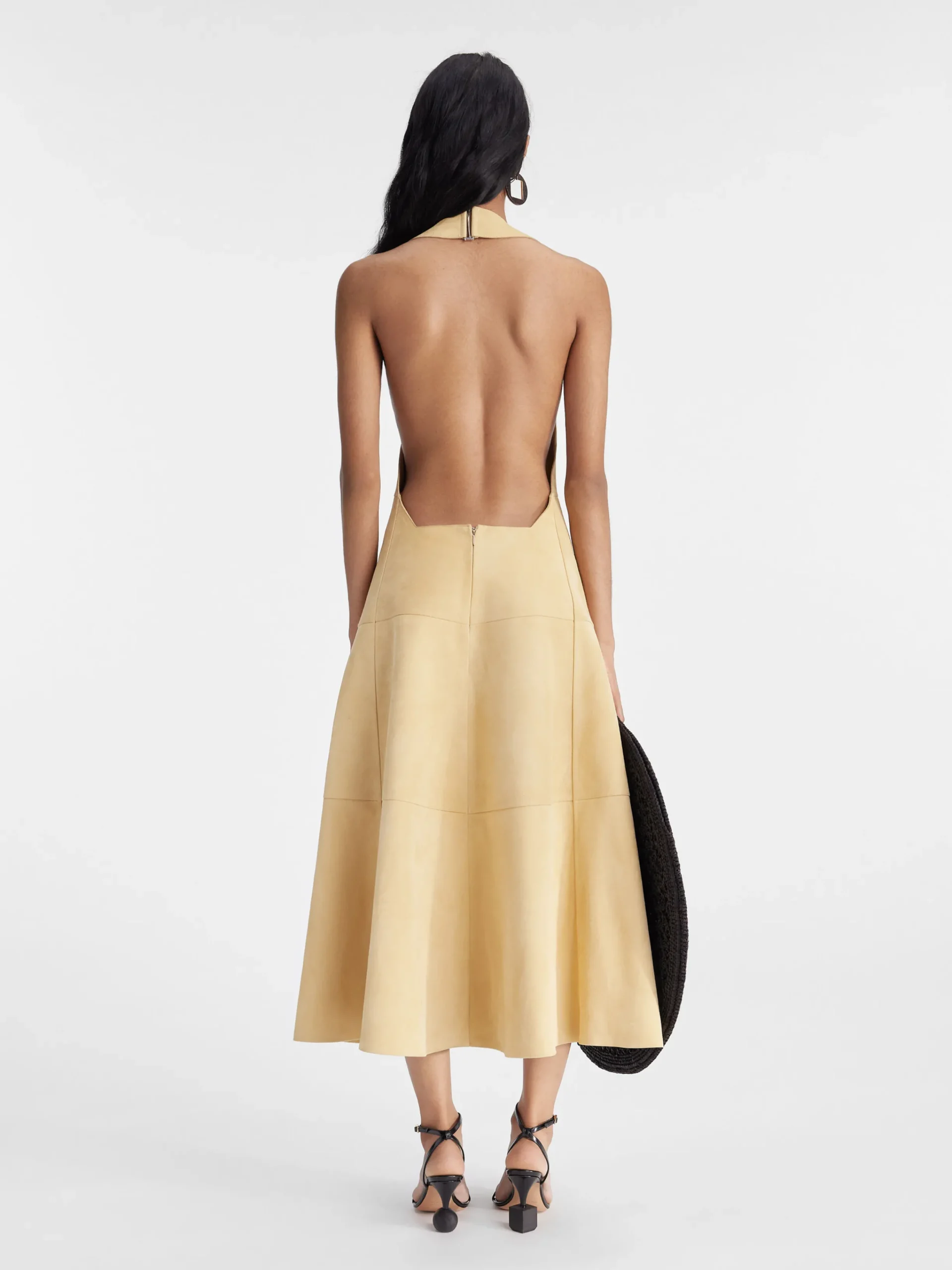 Online Jacquemus De Favola jurk Beige