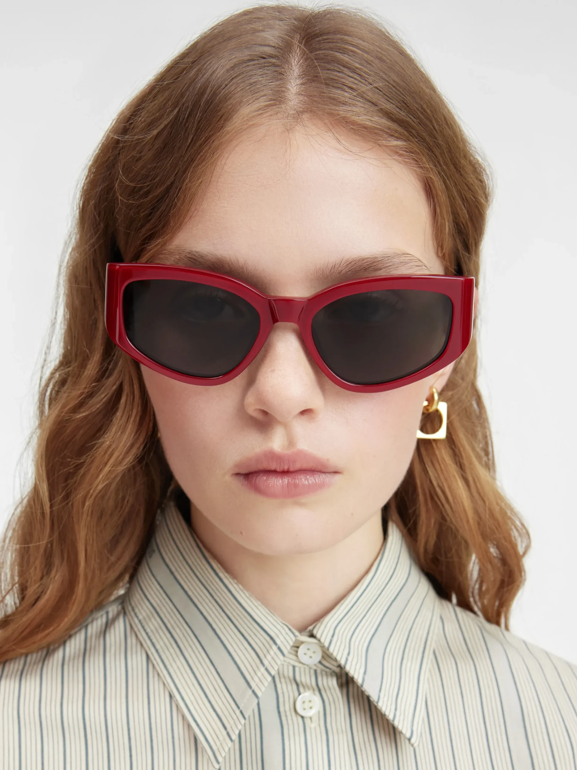 Discount Jacquemus De Gala zonnebril Burgundy