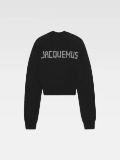 Hot Jacquemus De gebreide trui Black