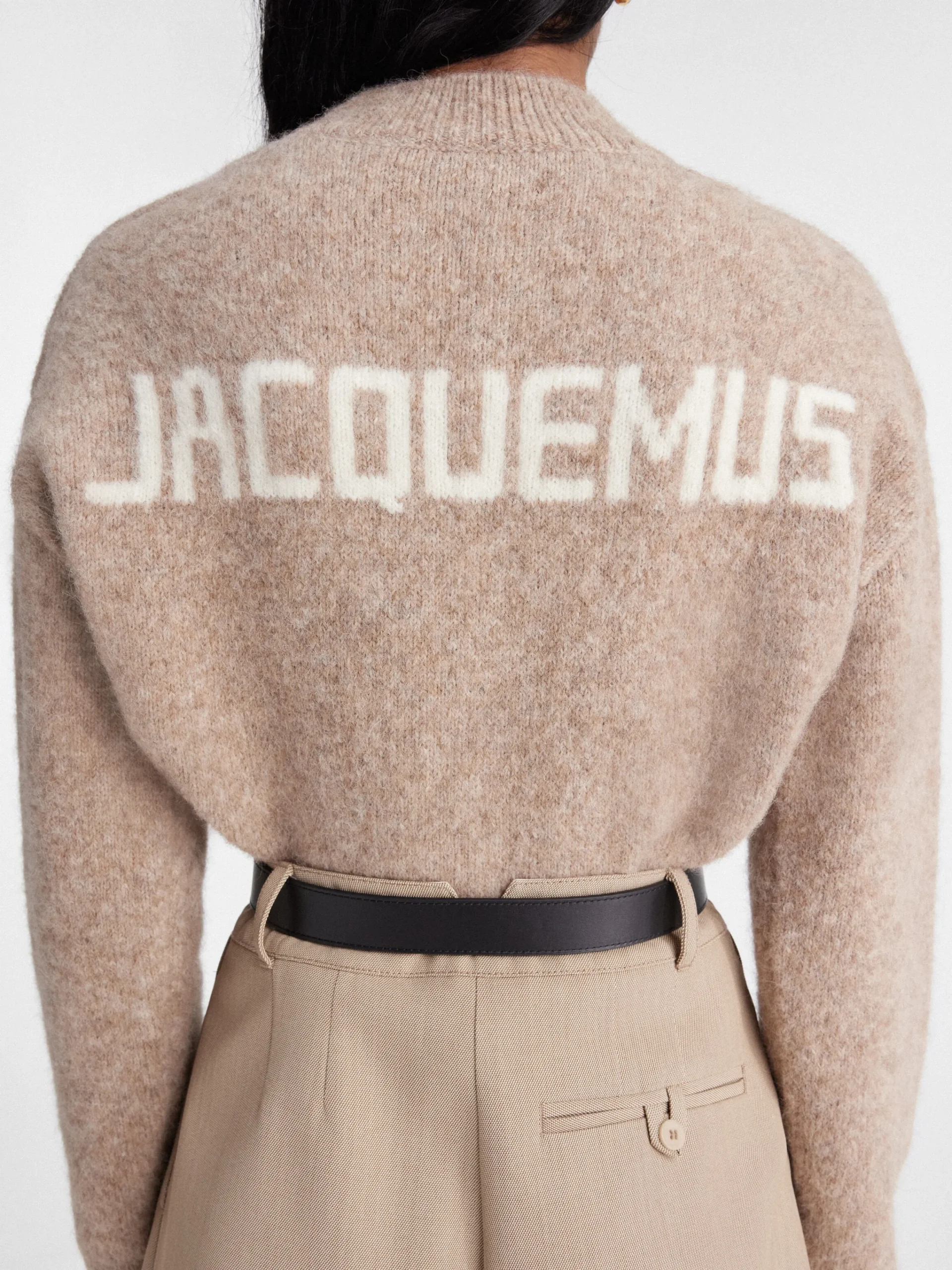 Sale Jacquemus De gebreide trui Beige
