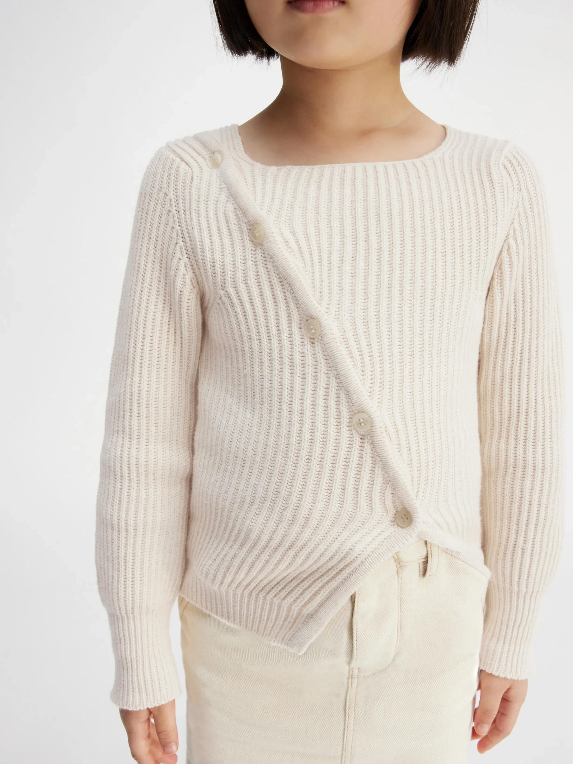 Discount Jacquemus De gebreide Pau voor kinderen Off-White