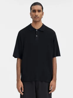 Hot Jacquemus De gebreide polo Black