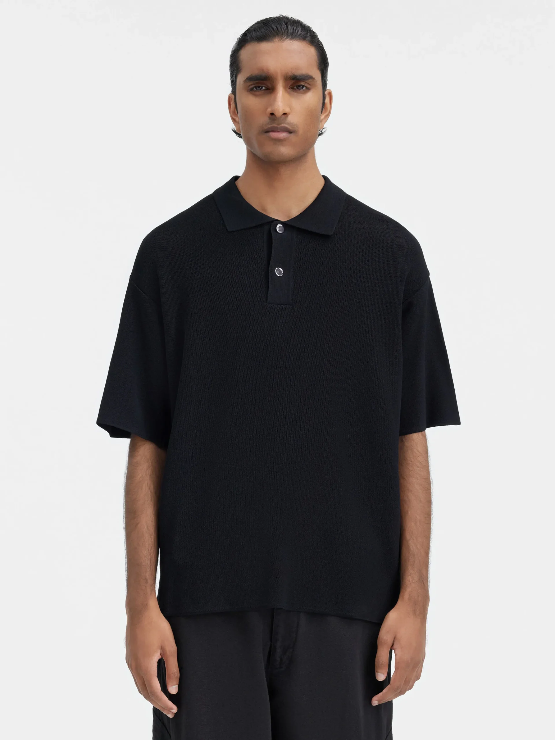 Hot Jacquemus De gebreide polo Black