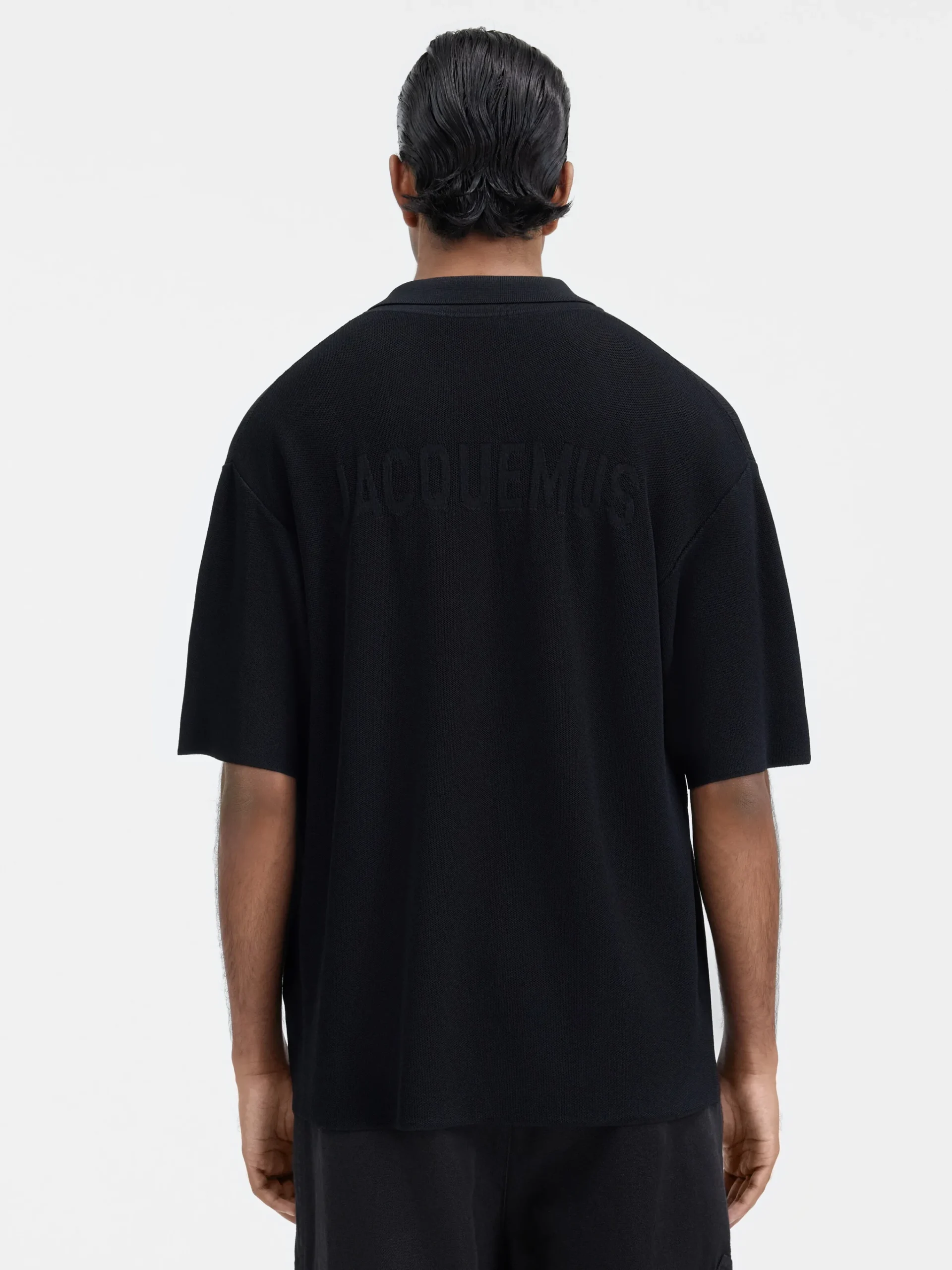 Hot Jacquemus De gebreide polo Black