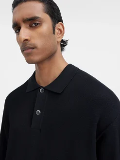 Hot Jacquemus De gebreide polo Black