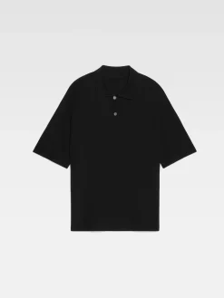 Hot Jacquemus De gebreide polo Black