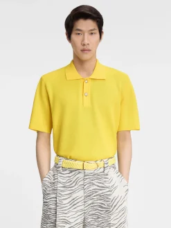 Clearance Jacquemus De gebreide polo Yellow
