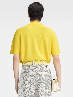 Clearance Jacquemus De gebreide polo Yellow