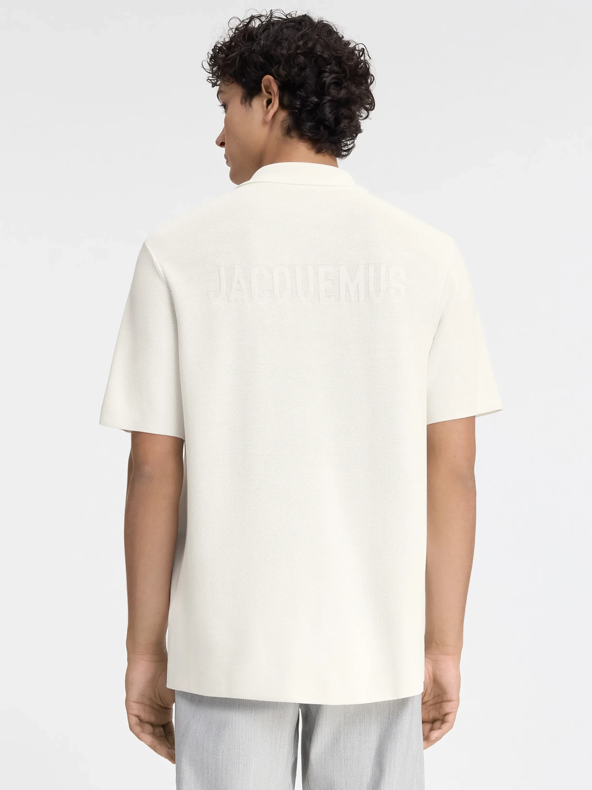 Best Jacquemus De gebreide polo Off-White