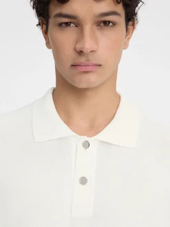 Best Jacquemus De gebreide polo Off-White