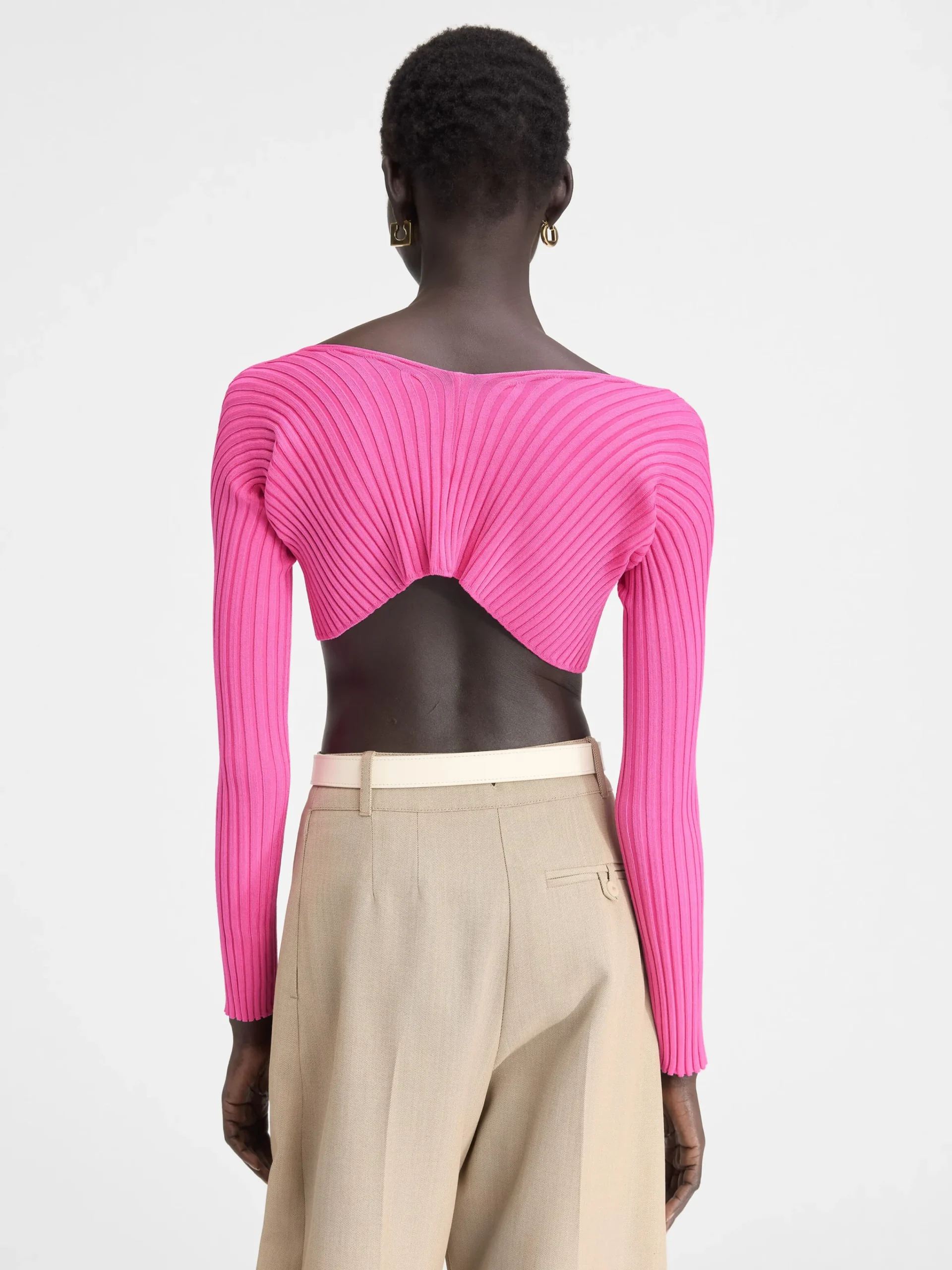 Sale Jacquemus De gebreide Pralù NeonPink