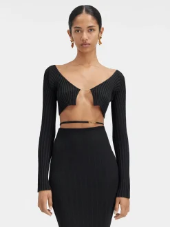 Online Jacquemus De gebreide Pral&ugrave; Black