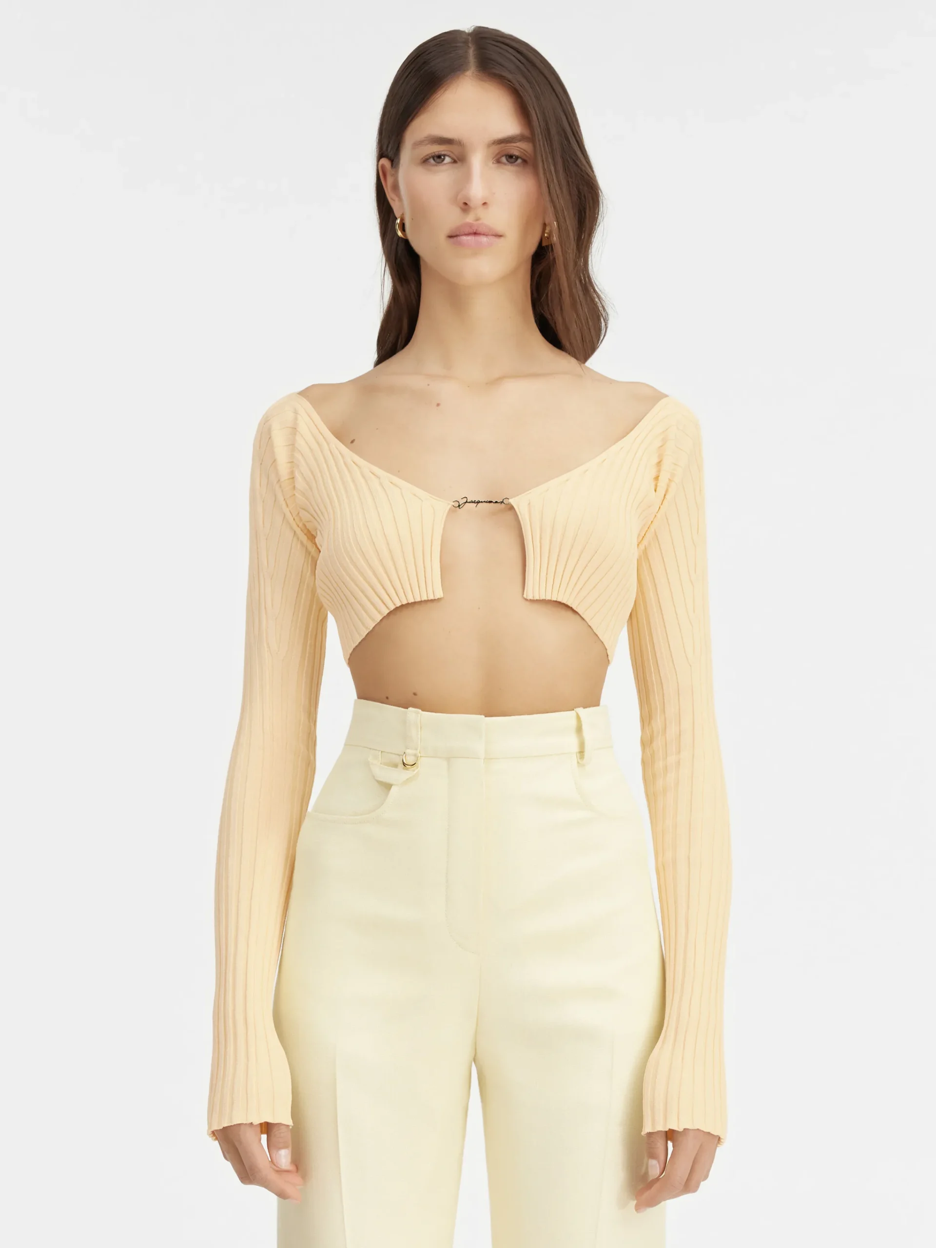 Discount Jacquemus De gebreide Pralù LightYellow