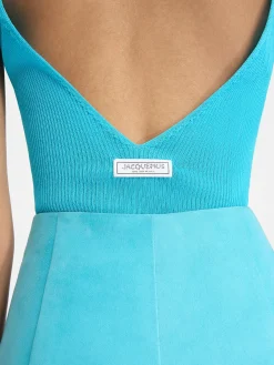 Hot Jacquemus De gebreide Spallina Turquoise