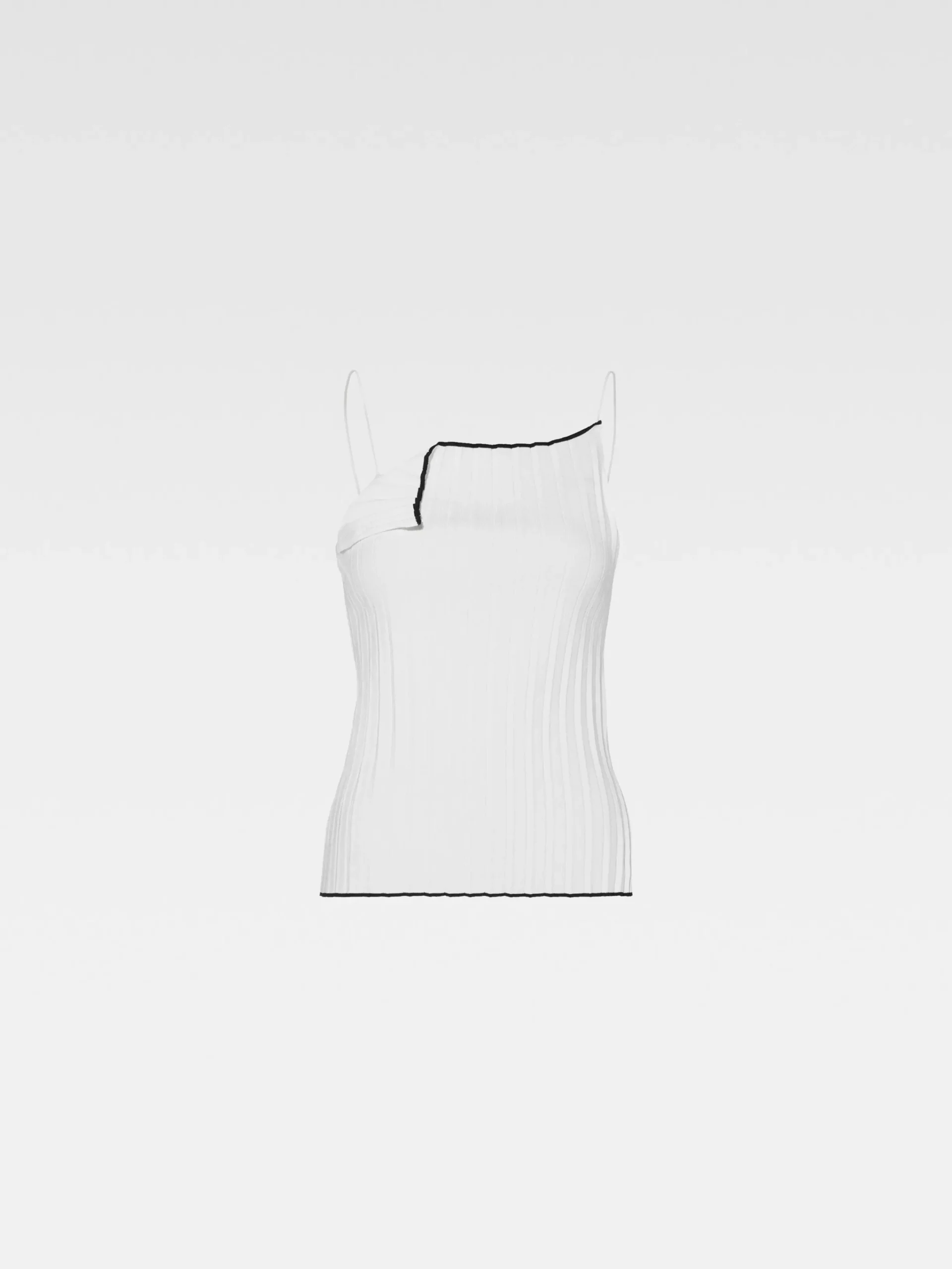 Sale Jacquemus De gebreide top met plooien White