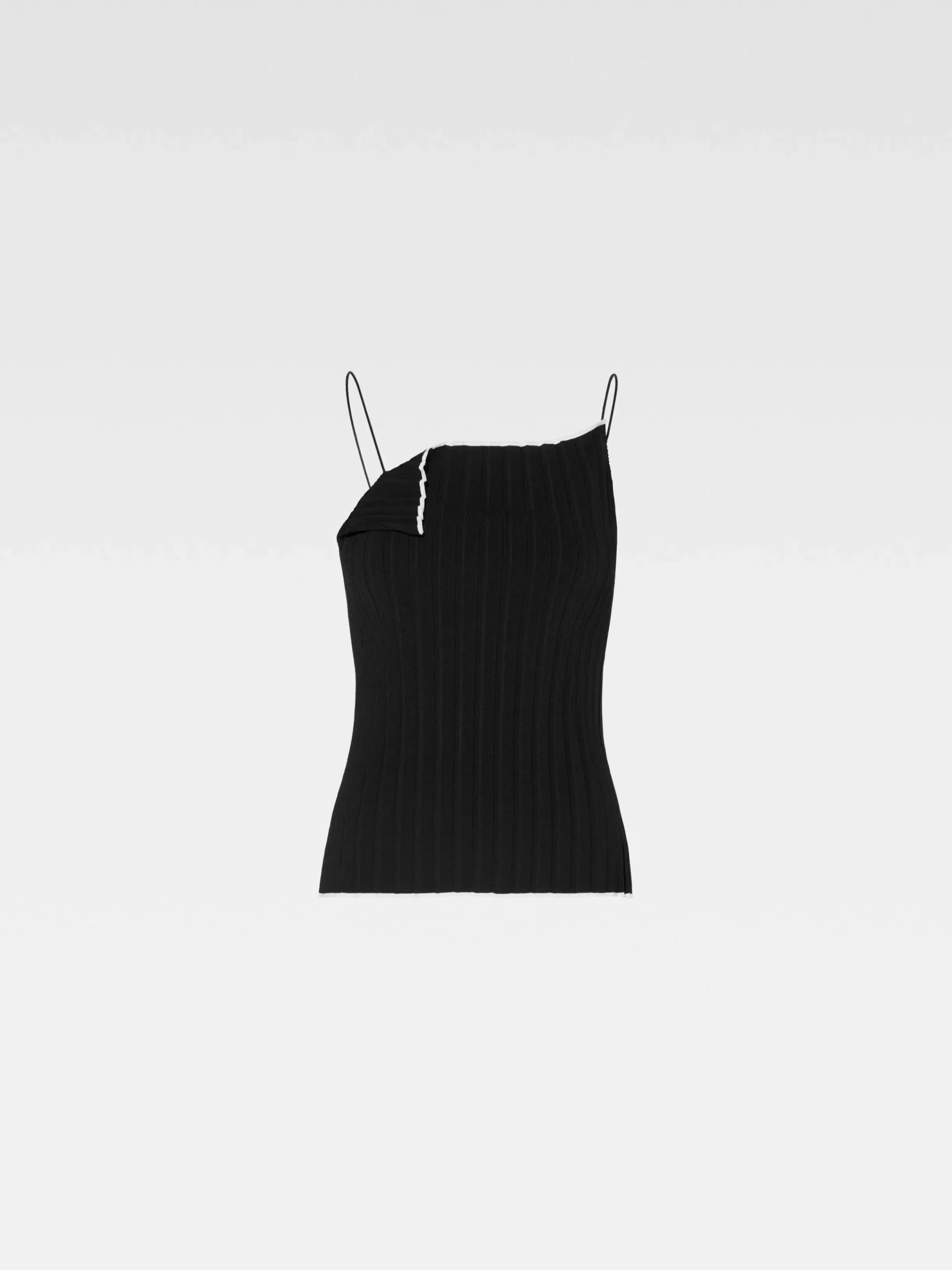 Best Jacquemus De gebreide top met plooien Black