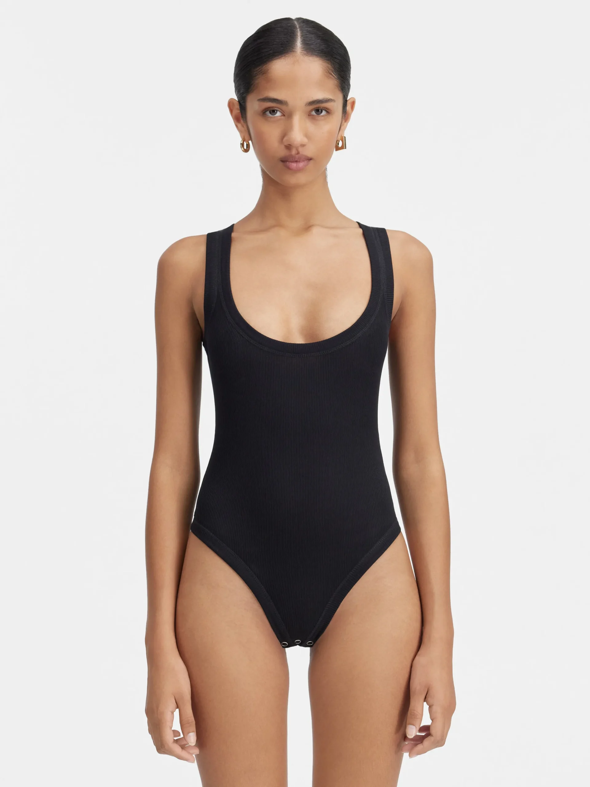 Online Jacquemus De Gros Grain bodysuit Black