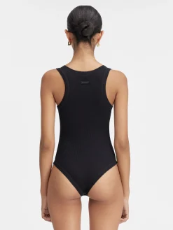 Online Jacquemus De Gros Grain bodysuit Black
