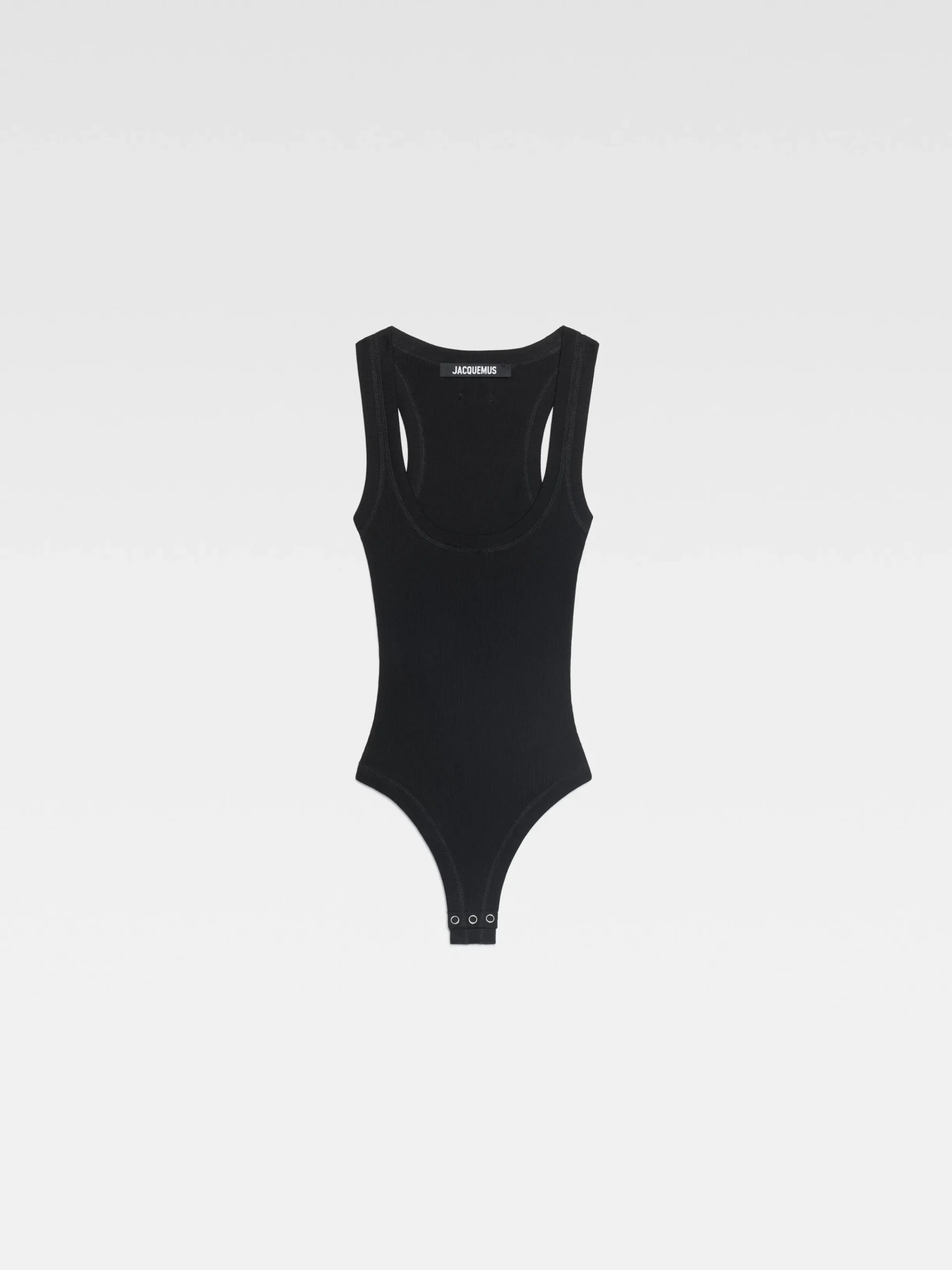 Online Jacquemus De Gros Grain bodysuit Black