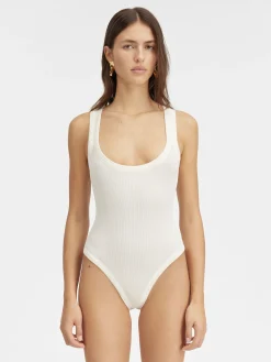 Fashion Jacquemus De Gros Grain bodysuit White
