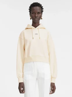 Sale Jacquemus De Gros Grain hoodie LightBeige