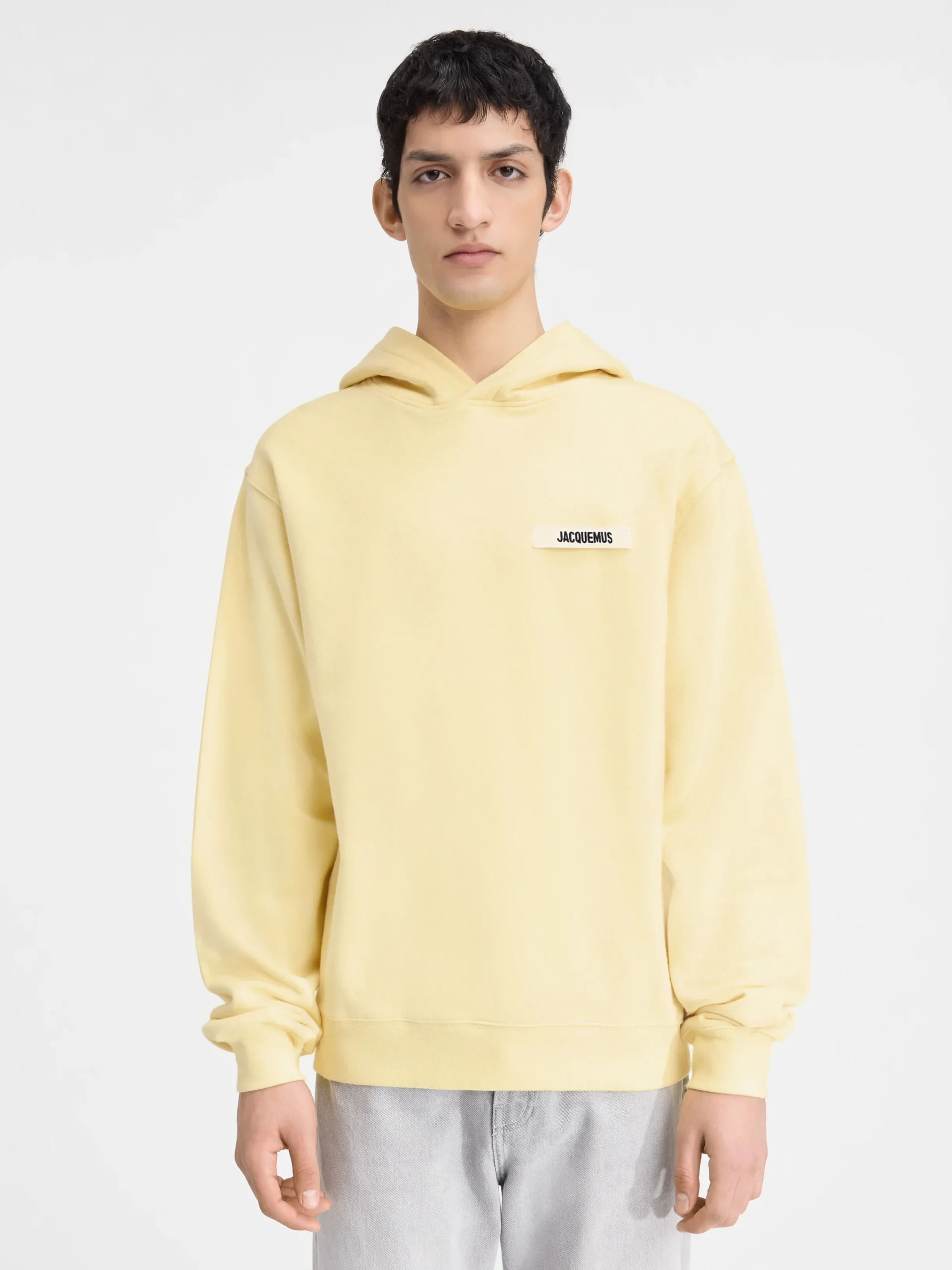 Fashion Jacquemus De Gros Grain hoodie LightYellow
