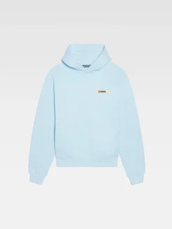 New Jacquemus De Gros Grain hoodie LightBlue