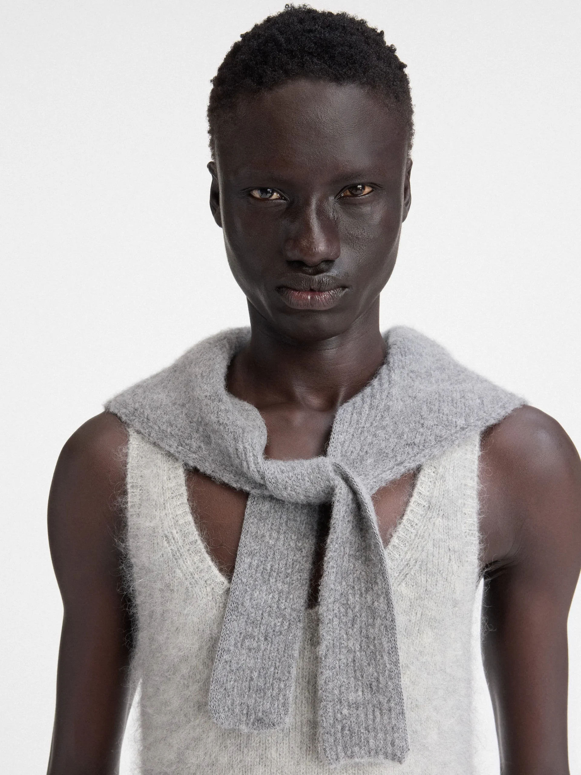 Fashion Jacquemus De Gros Grain sjaal DarkGrey