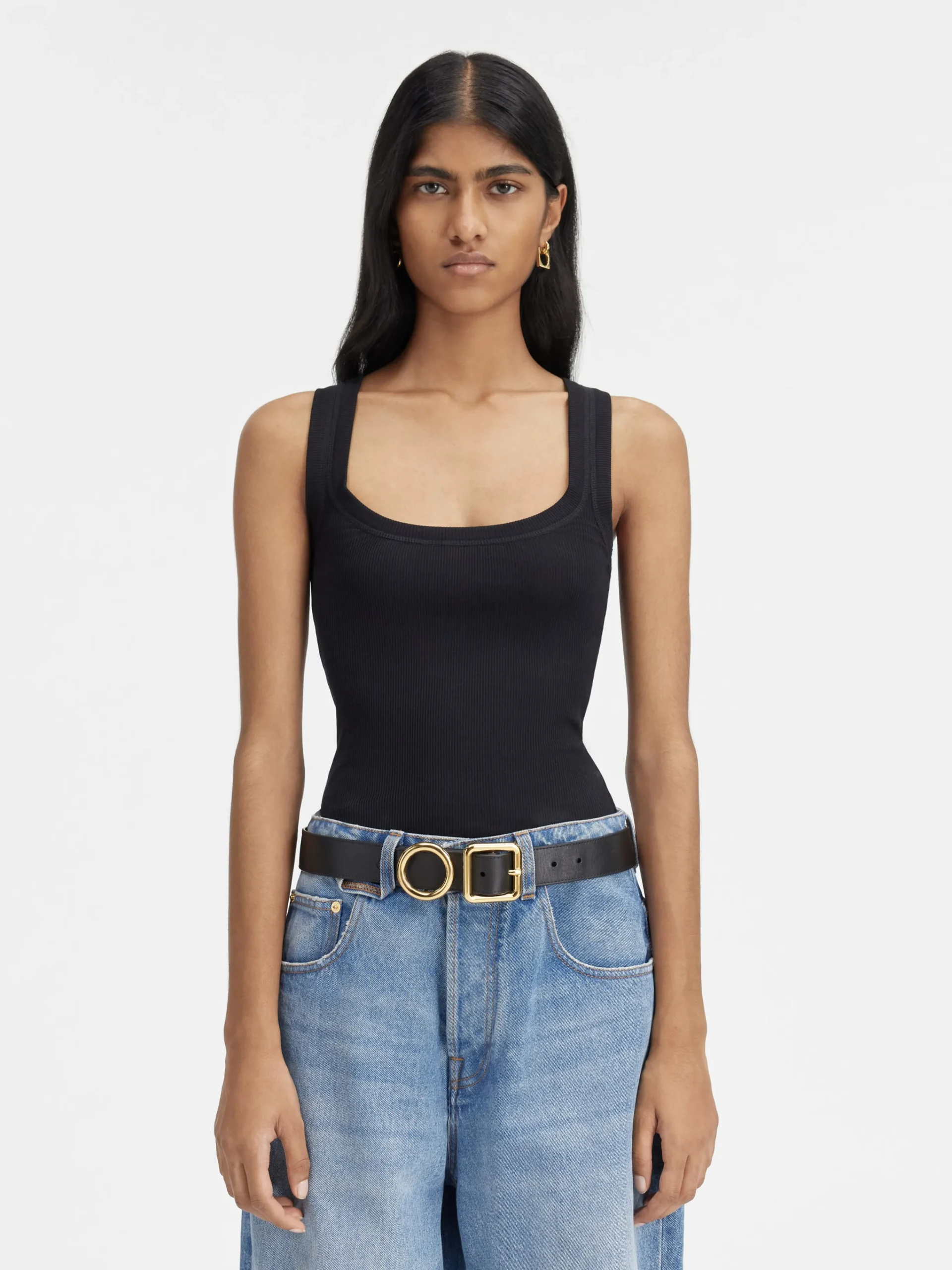 Discount Jacquemus De Gros Grain tanktop Black